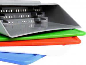 Deska do krojenia Excellent Houseware plastikowa 4szt. ze stojakiem 7