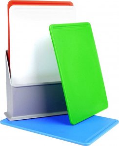 Deska do krojenia Excellent Houseware plastikowa 4szt. ze stojakiem 8