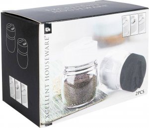 Excellent Houseware Solniczka i pieprzniczka szklana zestaw 2 szt. 7