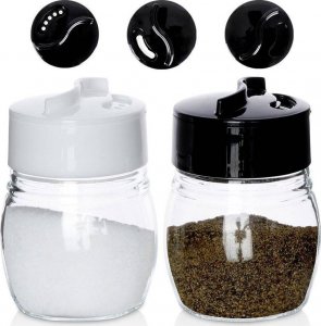 Excellent Houseware Solniczka i pieprzniczka szklana zestaw 2 szt. 8