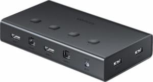 Przełącznik Ugreen towar w Sosnowcu - Przełącznik Ugreen Ugreen przełącznik KVM (Keyboard Video Mouse) 4 x 1 HDMI (żeński) 4 x USB (żeński) 4 x USB Typ B (żeński) czarny (CM293) () - Morelenet_11114168 1