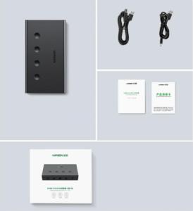 Przełącznik Ugreen towar w Sosnowcu - Przełącznik Ugreen Ugreen przełącznik KVM (Keyboard Video Mouse) 4 x 1 HDMI (żeński) 4 x USB (żeński) 4 x USB Typ B (żeński) czarny (CM293) () - Morelenet_11114168 3