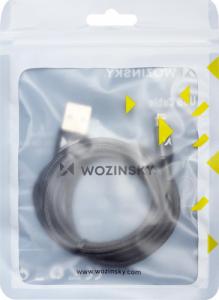 Kabel USB Wozinsky USB-A - Lightning 1 m Czarny (5907769301186) 5