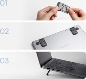 Baseus Nóżki do laptopa (2 szt.) szary (LUZC000013) 5