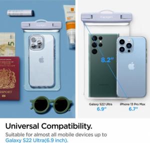 Spigen SPIGEN A601 UNIVERSAL WATERPROOF CASE 2-PACK AQUA BLUE 14