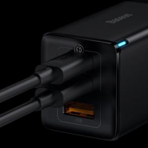 Ładowarka Baseus GaN3 1x USB-A 2x USB-C 1.5 A (BSU3480BLK) 14