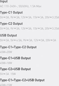 Ładowarka Baseus GaN3 1x USB-A 2x USB-C 1.5 A (BSU3480BLK) 4