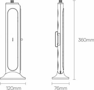 Wentylator USB Baseus wentylator z montażem na monitor biały (ACQS000002) 4
