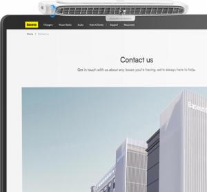 Wentylator USB Baseus wentylator z montażem na monitor biały (ACQS000002) 10