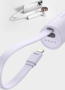 Wentylator Baseus Mini - powerbank z wbudowanym kablem USB Typ C 4000mAh biały (ACFX010102) 6