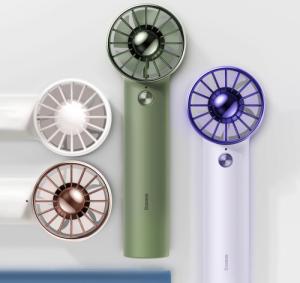 Wentylator Baseus Baseus mini wentylator wiatrak powerbank z wbudowanym kablem Lightning 4000mAh niebieski (ACFX010003) 2