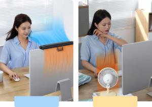 Wentylator USB Baseus wentylator z montażem na monitor czarny (ACQS000001) 4