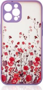 Hurtel Design Case etui do iPhone 13 Pro Max pokrowiec w kwiaty fioletowy 1