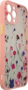 Hurtel Design Case etui do iPhone 13 Pro Max pokrowiec w kwiaty różowy 3