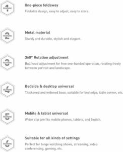 Uchwyt Baseus Otaku uniwersalny uchwyt na tablet szary (LUZQ000013) 3