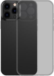 Baseus Baseus Frosted Glass Case etui pokrowiec do iPhone 13 Pro sztywna obudowa z żelową ramką czarny (ARWS001001) 1