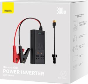 Przetwornica Baseus Baseus IGBT samochodowa przetwornica inwerter prądu 300W 220V (wtyczka CN/EU) czarny (CGNB010101) 23