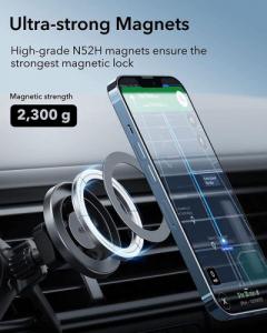 ESR ESR Halolock magnetyczny uchwyt samochodowy MagSafe na kratkę wentylacyjną szary (21396-0) 5