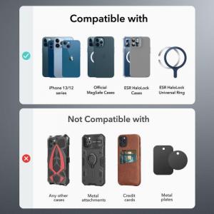 ESR ESR Halolock magnetyczny uchwyt samochodowy MagSafe na kratkę wentylacyjną szary (21396-0) 9