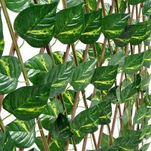 ProGarden Krata kratka ażurowa ze sztucznymi liśćmi osłona na balkon taras sztuczne rośliny bluszcz 180x90 cm 6