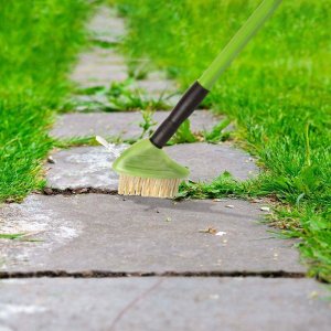 ProGarden Szczotka teleskopowa do chwastów ze skrobakiem druciana do czyszczenia bruku kostki brukowej 4