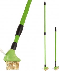 ProGarden Szczotka teleskopowa do chwastów ze skrobakiem druciana do czyszczenia bruku kostki brukowej 7