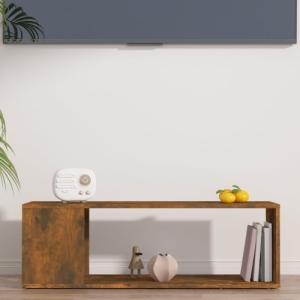 vidaXL vidaXL Szafka pod telewizor, przydymiony dąb, 100x24x32 cm 3