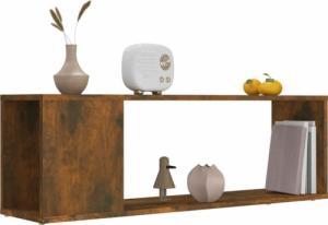 vidaXL vidaXL Szafka pod telewizor, przydymiony dąb, 100x24x32 cm 4