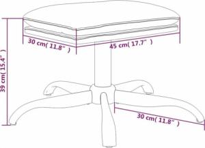 vidaXL vidaXL Podnóżek, jasnozielony, 60x60x39 cm, obity aksamitem 6