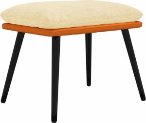 vidaXL vidaXL Podnóżek, kremowo-pomarańczowy, 45x29,5x39 cm 2