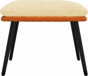 vidaXL vidaXL Podnóżek, kremowo-pomarańczowy, 45x29,5x39 cm 3