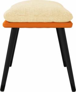 vidaXL vidaXL Podnóżek, kremowo-pomarańczowy, 45x29,5x39 cm 4
