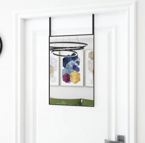 vidaXL vidaXL Lustro na drzwi, czarne, 40x60 cm, szkło i aluminium 3