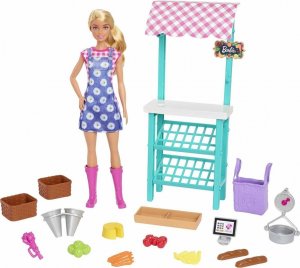 Lalka Barbie Barbie Lalka Barbie Targ farmerski Zestaw HCN22 4