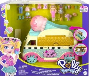 Mattel Zestaw figurek Polly Pocket Modna mobilna lodziarnia HHX77 1