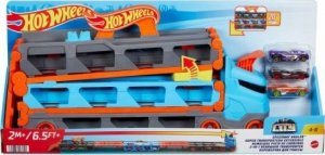Hot Wheels Wyścigowy transporter 2w1 + 3 auta 1