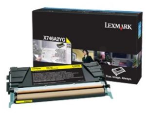 Toner Lexmark X746A3YG Yellow Oryginał  (X746A3YG) 1