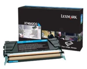Toner Lexmark X746A3CG Cyan Oryginał  (X746A3CG) 1