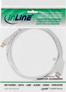 Kabel InLine DisplayPort Mini - HDMI 0.5m biały (17174I) 2