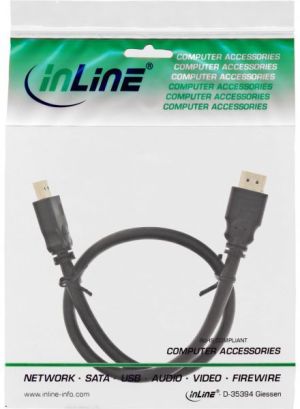 Kabel InLine HDMI - HDMI 0.5m czarny (17655P) 2