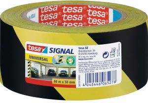 Tesa Taśma sygnałowa, 66 m x 50 mm, Żółty/czarny (11608B) 1