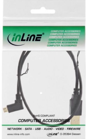 Kabel USB InLine USB-A - microUSB 0.5 m Czarny (31705T) 2