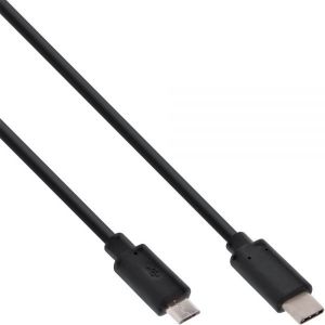 Kabel USB InLine USB-C - microUSB 1.5 m Czarny (35744) 1