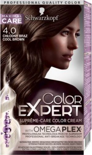 Schwarzkopf Color Expert Krem koloryzujący do włosów nr 4.0 Chłodny Brąz 1op 1