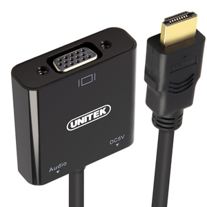 Adapter AV Unitek HDMI Micro - HDMI HDMI - D-Sub (VGA) + Jack 3.5mm HDMI Mini - HDMI czarny (Y-6355) 2