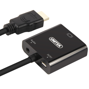 Adapter AV Unitek HDMI Micro - HDMI HDMI - D-Sub (VGA) + Jack 3.5mm HDMI Mini - HDMI czarny (Y-6355) 3