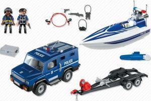 Playmobil Pojazd Terenowy Policji z Motorówką (5187) 2