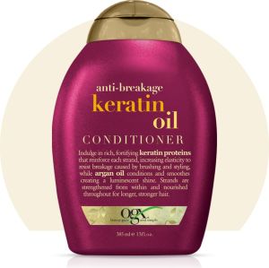 Organix Cosmetix Keratin Oil Conditioner odżywka z olejkiem keratynowym zapobiegająca łamaniu włosów 385ml 1