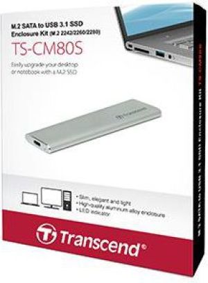 Kieszeń Transcend M.2 SATA - USB-C 3.0 (TS-CM80S) 3
