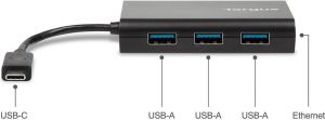 HUB USB Targus USB-C - 3x USB-A + Ethernet (ACH230EUZ-50) 4